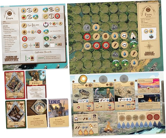 Corps of Discovery – Cooperative Adventure Board Game by Off The Page Games | 1–4 Players | Ages 14+