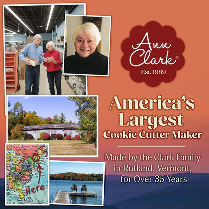 Ann Clark Faces of Christmas Cookie Cutters 3-Pc. Set (Santa Face, Reindeer Face, Snowman Face) Made in USA