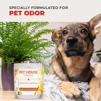 One Fur All Pet House Candle 2 Pack - Plant-Based/Soy - Clean Burning Scented, Long Lasting Pet Odor Candle for Home -Sweet Cranberries