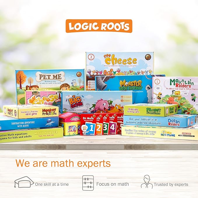 Addition and Subtraction Game - Fun Math Board Game for 6-8 Year Olds Easy to Play Educational Game for Kids at Home STEM Toy Gift for Girls &amp Boys (Cloud Hoppers + Moutain Raiders)