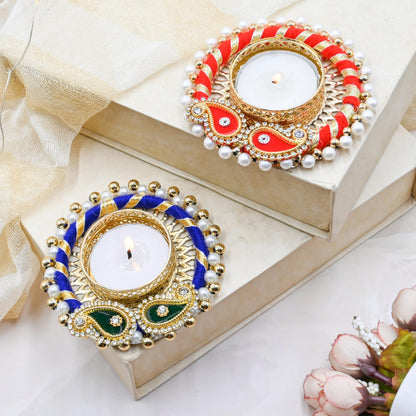 Pack of 20 Traditional Tea Light Candle Holders for Diwali Decoration Religious Festival Diya for Home/Office