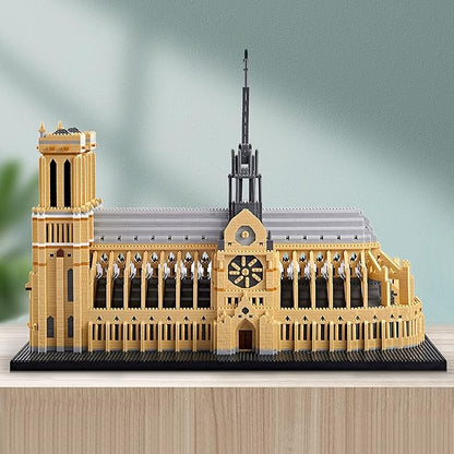 Big Architecture Model Kits Notre Dame Micro Blocks 7380 Pieces Paris Building Kit | Impressive Detail |Challenging Build | Lower Price Sturdy Structure|Gift for Adults 14+