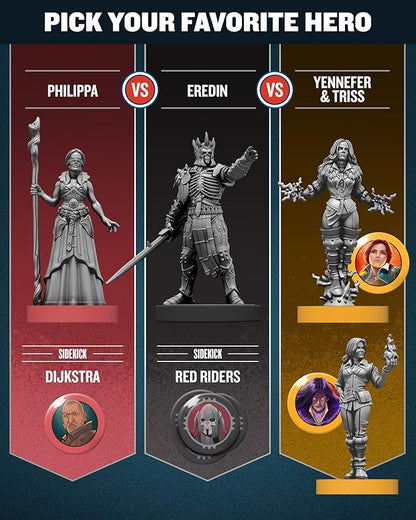Restoration Games Unmatched The Witcher Realms Fall - Strategy Board Game for 2 to 4 Players - Witcher Heroes Expansion with Four Battlefields - 30 Min Playtime - Ages 9+
