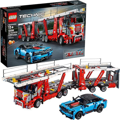 LEGO Technic Car Transporter 42098 Toy Truck and Trailer Building Set with Blue Car Best Engineering and STEM Toy for Boys and Girls (2493 Pieces)