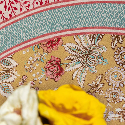 Maison d' Hermine Table Cloth Round Table 100% Cotton 69 Round Inches Tablecloth Reusable Decorative for Dining Kitchen Room Farmhouse Home Gifts for Mothers Day Spring Summer - Marquise