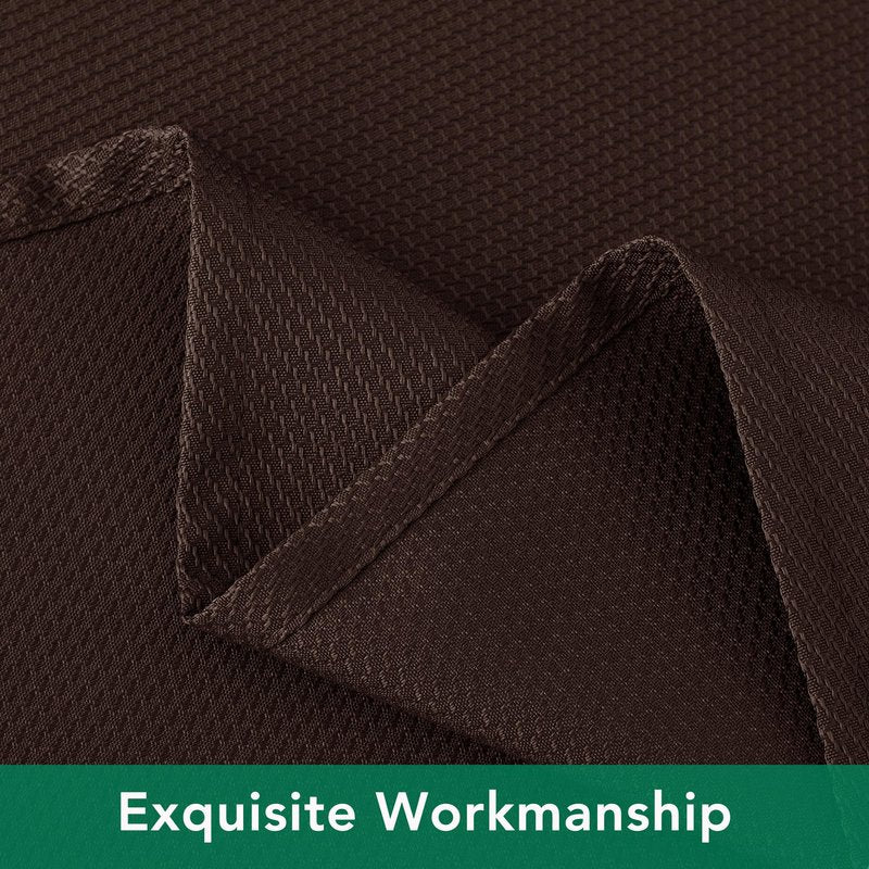 Biscaynebay Textured Fabric Square Tablecloth 54x54 Inch, Brown Water Resistant Table Cloth Small Card Folding Table Covers Linen for Dining, Kitchen, Wedding and Parties etc. Machine Washable