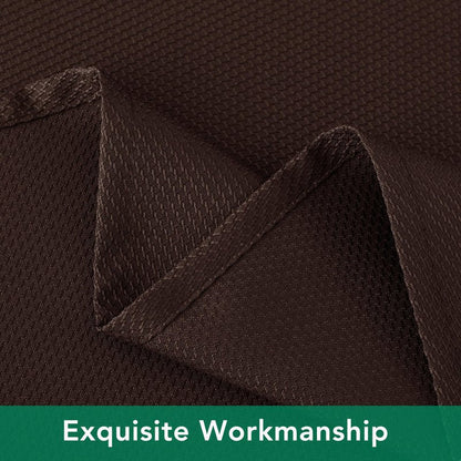 Biscaynebay Textured Fabric Round Tablecloths 70", Brown Water Resistant Table Cloth Circle Folding Table Covers for Dining, Kitchen, Wedding, Parties etc. Machine Washable