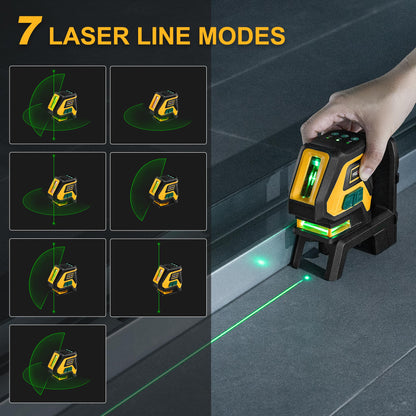 PREXISO Laser Level with Tripod & 2 Plumb Dots - 100 Ft Rechargeable Point Cross Laser Level Self Leveling - Plumb Spot Alignment Wide Angle Laser Line for Construction, Ceiling, Floor Tile