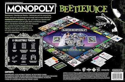 Monopoly Beetlejuice Board Game | Based on The 80’s Fantasy Film Beetlejuice | Officially Licensed Beetlejuice Merchandise | Themed Classic Monopoly Game