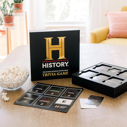 HISTORY Channel Trivia Game Deluxe – 2400 General Knowledge Questions Including 80s &amp 90s Trivia | HISTORY Trivia Card &amp Party Game for Adults Families &amp Board Game Night – Great Gift for