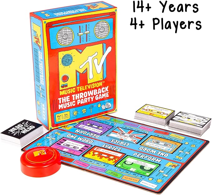 Big Potato MTV Game The Music Throwback Party Quiz Board Game for Adults and Teens Ages 14 and up
