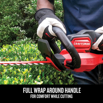 CRAFTSMAN V20 Cordless Hedge Trimmer, 22 inch, Bare Tool Only (CMCHTS820B)
