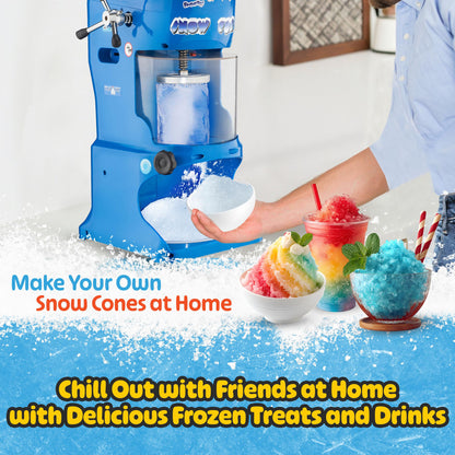 Snow Cone Machine - Electric Block Ice Shaver and Snow Cone Maker with Adjustable Blades for Parties, Events, and More by Great Northern Popcorn