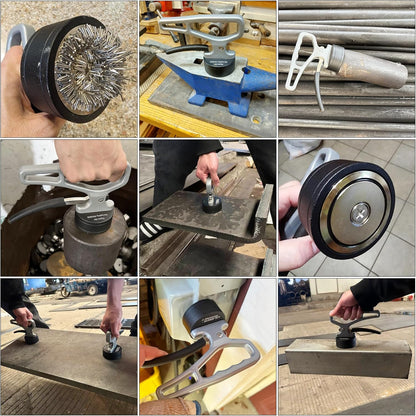 ULIBERMAGNET Heavy Duty Magnetic Pickup Tool - Quick Release Portable Collector with Ergonomic Handle
