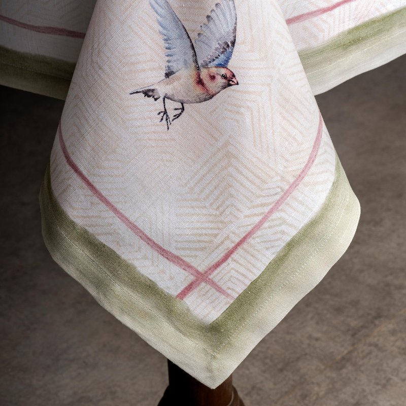 Maison d' Hermine Table Cloth Rectangle Table 100% Cotton 60 x 120 Inches Tablecloth Reusable Decorative for Dining Kitchen Room Farmhouse Home Gifts for Mothers Day Spring Summer - Flying Birds