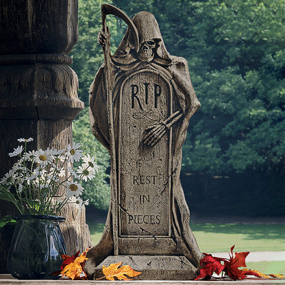 Design Toscano Rest in Pieces Grim Reaper Tombstone Statue
