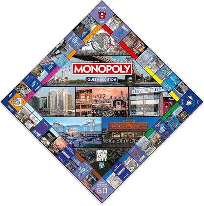 Monopoly Board Game Queens NY Edition : 2-6 Players Family Board Games for Kids and Adults Board Games for Kids 8 and up for Kids and Adults Ideal for Game Night