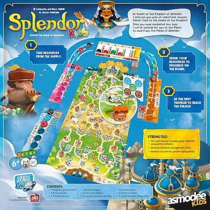 Asmodee Splendor Kids Board Game - Resource Collection &amp Kingdom Adventure Strategy Game for Family Kids &amp Adults Ages 6+ 2-4 Players 25 Minute Playtime