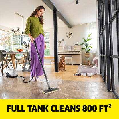 Kärcher Steam Cleaner, Multi Purpose, Power Steamer, Chemical-Free, 40 Sec Heat-Up, for Grout, Tile, Hard Floors, Appliances & More - SC 3 Easy Fix
