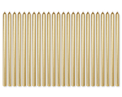 American Greetings Birthday Candles, Long Thin Gold (24-Count)