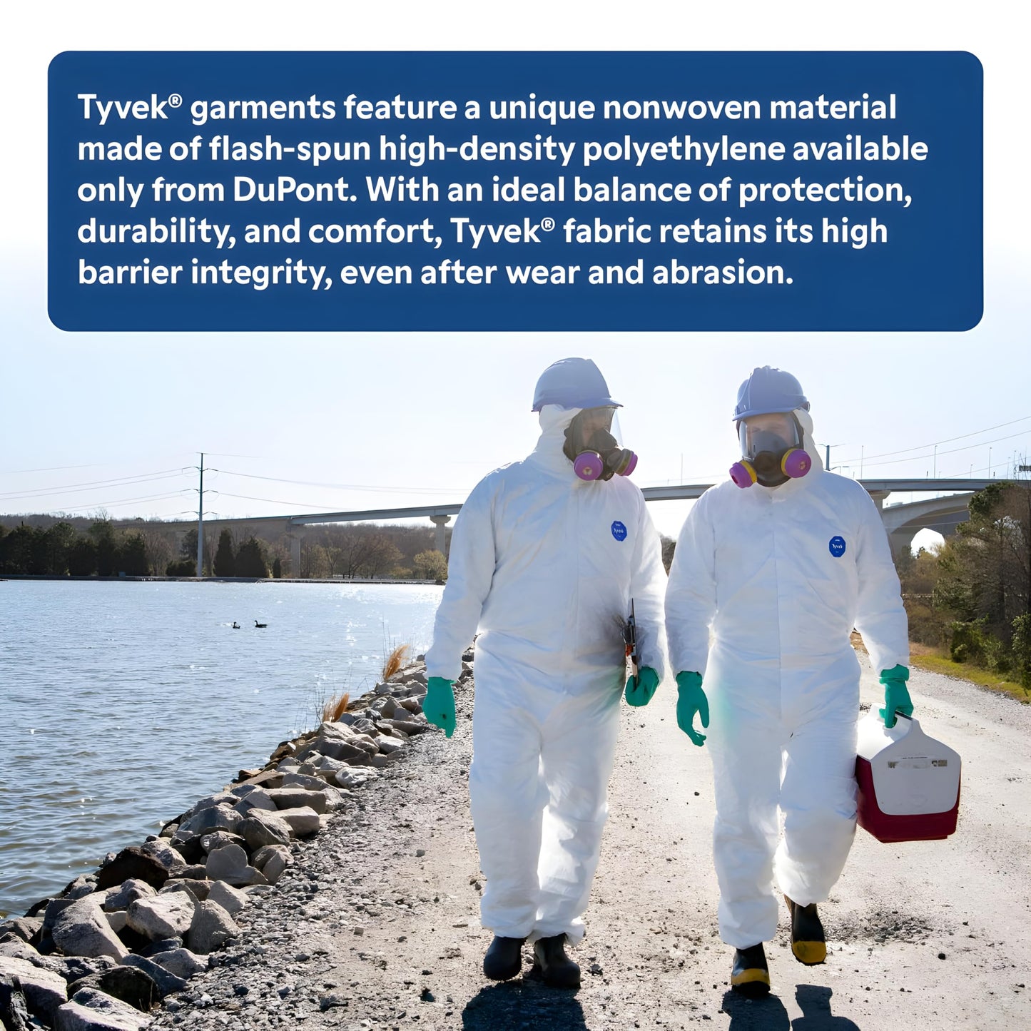 DuPont - TY127SWH2X002500 Tyvek 400 TY127S Disposable Protective Coverall with Respirator-Fit Hood and Elastic Cuff, White, 2X-Large (Pack of 25)