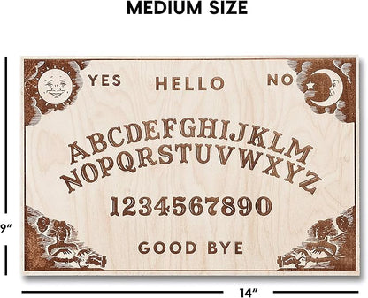 Medium Classic - Wooden Spirit Board - Spirit Board - Handmade Talking Spirit Board With Wooden Planchette - Handmade Wooden Premium Quality Talking Board (Medium Classic Style)