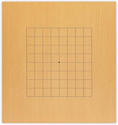 Yellow Mountain Imports Beechwood Veneer (0.4-Inch) Etched Beginner's Reversible 9x9/13x13 Go Game Set Board with Double Convex Melamine Stones - Classic Strategy Board Game (Baduk/Weiqi)