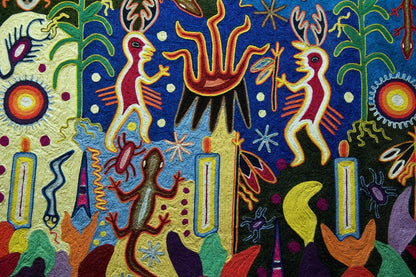 Art.com Wall Art Prints Huichol Art, Detail, National Museum of Anthropology, Mexico City, World Culture Decor, 24" x 16"