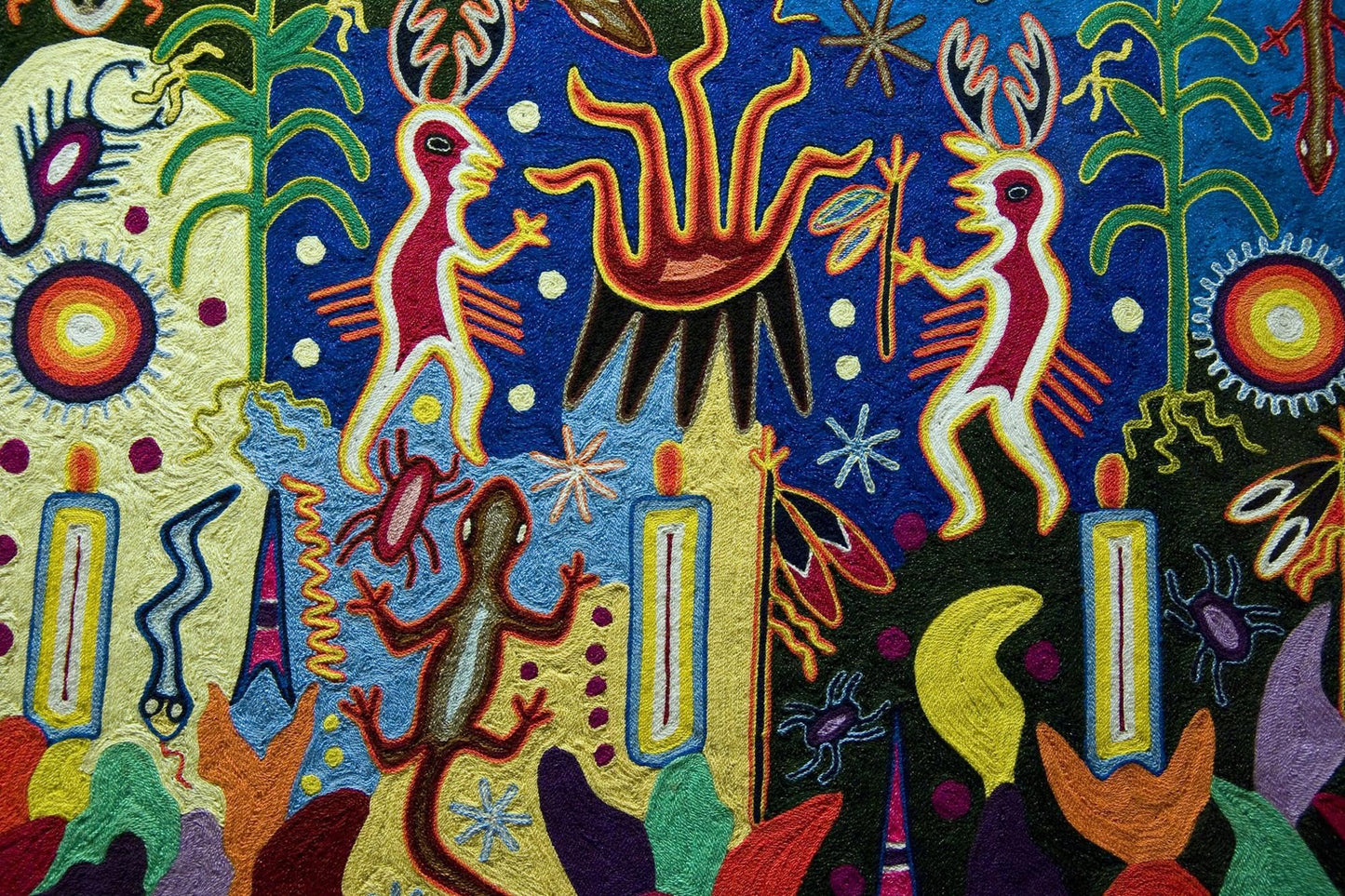 Art.com Wall Art Prints Huichol Art, Detail, National Museum of Anthropology, Mexico City, World Culture Decor, 24" x 16"