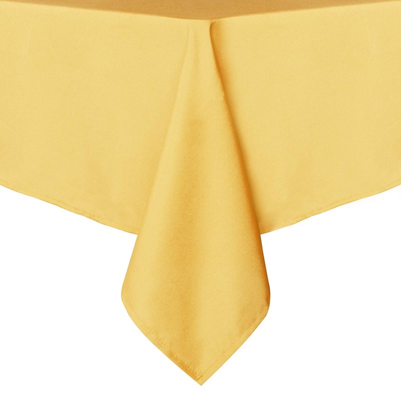 sancua Rectangle Tablecloth - 70 x 108 Inch - Stain and Wrinkle Resistant Washable Polyester Table Cloth, Decorative Fabric Table Cover for Dining Tables, Buffet Parties and Camping, Yellow