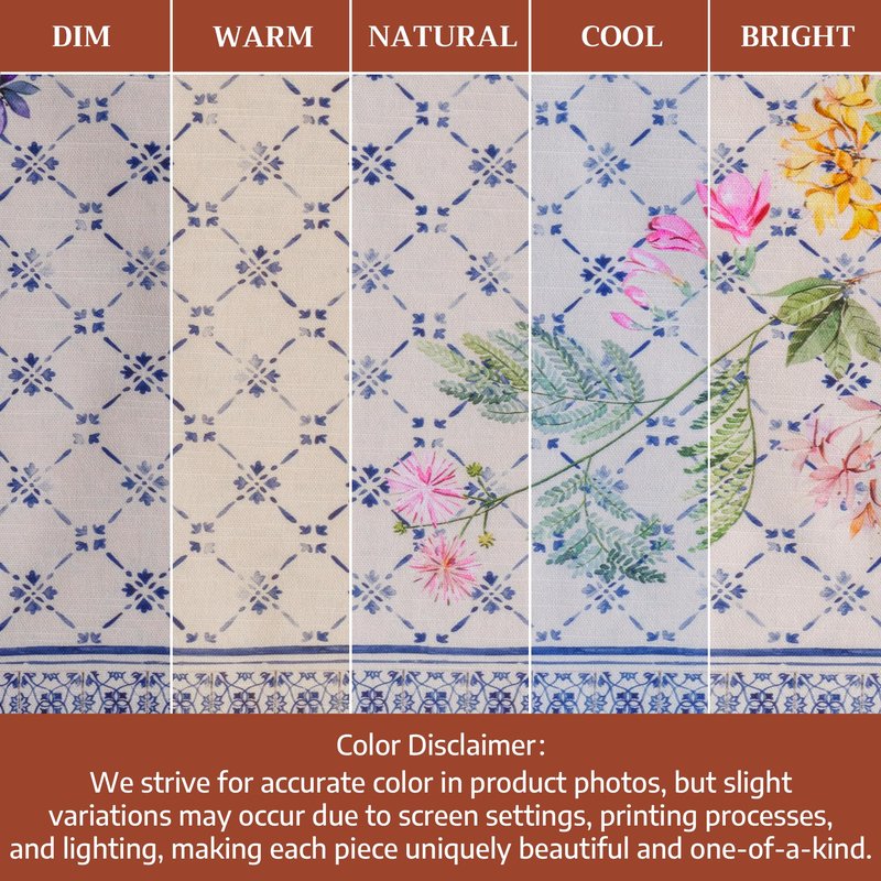 Maison d' Hermine Placemats Set of 4 100% Cotton Washable Cloth Place Mats Reusable Table Mats for Kitchen Dining Party Wedding Gifts for Mothers Day Spring/Summer (Faience, 13" x 19")