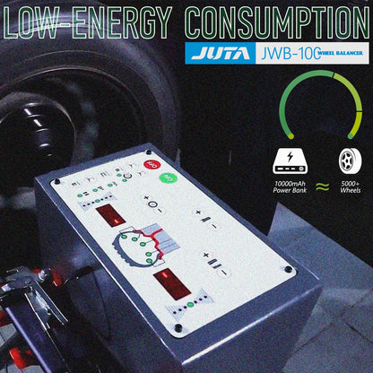 JUTA JWB-100 Portable Automotive Wheel Balancer Manual Car Tire Balancing Machine Powered by USB