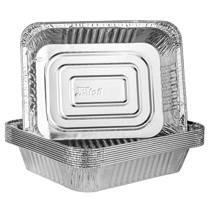PLASTICPRO Disposable 9 x 13 Aluminum Foil Pans Half Size Deep Steam Table Bakeware - Cookware Perfect for Baking Cakes, Bread, Meatloaf, Lasagna Pack of 10