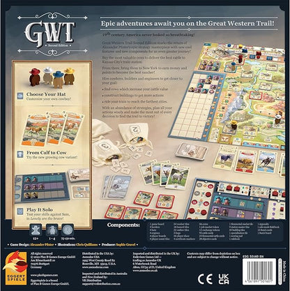 Asmodee Great Western Trail 2nd Edition Board Game - Epic Strategy Board Game for Ranchers and Adventurers Family Game for Kids &amp Adults Ages 12+ 1-4 Players 75-150 Min Playtime