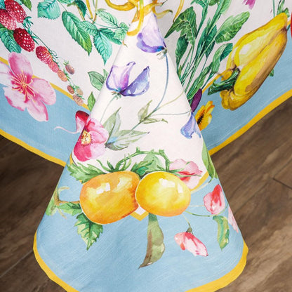 Maison d' Hermine Table Cloth Rectangle Table 100% Cotton 60 x 90 Inches Tablecloth Reusable Decorative for Dining Kitchen Room Farmhouse Home Gifts for Mothers Day Spring Summer - Giverny