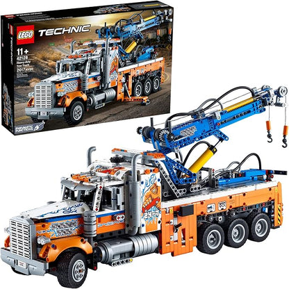 LEGO Technic Heavy-Duty Tow Truck 42128 with Crane Toy Model Building Set Engineering for Kids Series