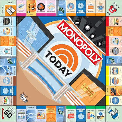 Monopoly: Today Board Game Buy Sell &amp Trade Studio1A Today Plaza &amp More Includes 6 Collectible Mover Tokens - Today Coffee Mug Umbrella Camera &amp More Official NBC Universal Merchand
