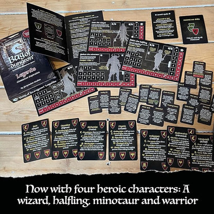 Bag of Dungeon Bag of Dungon Legends Character Expansion Pack - use with Any Board Game - with Added Destiny Skill Cards Encounter Cards and 4 new Brave Heroes - (2nd Edition)
