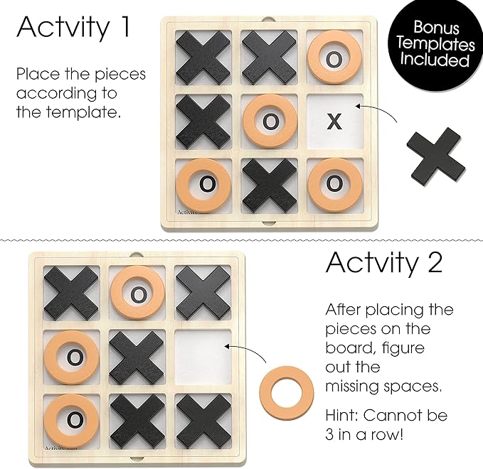 Keeping Busy Tic Tac Toe with Templates Dementia Activities for Seniors Games for Dementia Seniors Alzheimers Activities Alzheimers Products for Elderly Games for Seniors Gifts for Elderly Women &amp