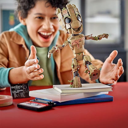 Lego Marvel I am Groot 76217 Building Toy Set - Action Figure from The Guardians of The Galaxy Movies Baby Groot Model for Play and Display Great for Kids Boys Girls and Avengers Fans Ages 10+