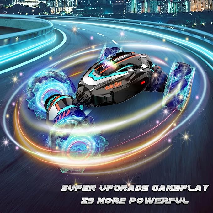 Remote Control Car Gesture Sensing RC Stunt Car 4 WD Transform Off Road for Rotating 2.4Ghz Hand Controlled Remote Control Twister Cars RC Cars for Kids Boys Girls Toy Gift Age 6 7 8 9 10 11 12 yr