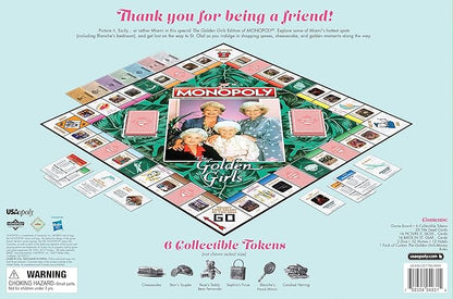 Monopoly: The Golden Girls Board Game | Buy Sell Trade Fan-Favorite Locations | Classic Monopoly Game Featuring Golden Girls TV Show Theme | Officially-Licensed Golden Girls Merchandise