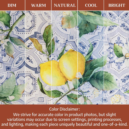 Maison d' Hermine Table Cloth Rectangle Table 100% Cotton 54 x 72 Inches Tablecloth Reusable Decorative for Dining Kitchen Room Farmhouse Home Gifts for Mothers Day Spring Summer - Citrus