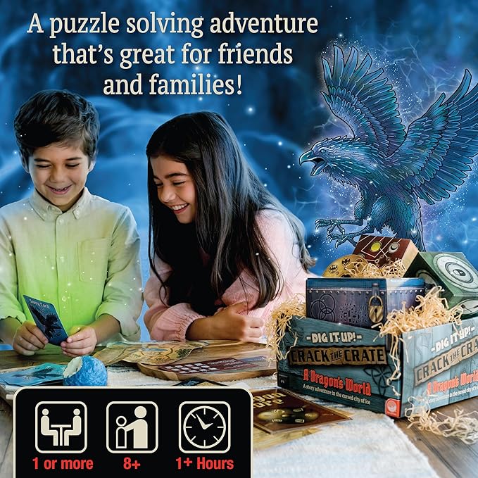 MindWare Dig It Up! Crack The Crate Board Game for 1 or More Players – Bring The Thrill of Escape Rooms Home – for Adults &amp Kids 8 &amp Up