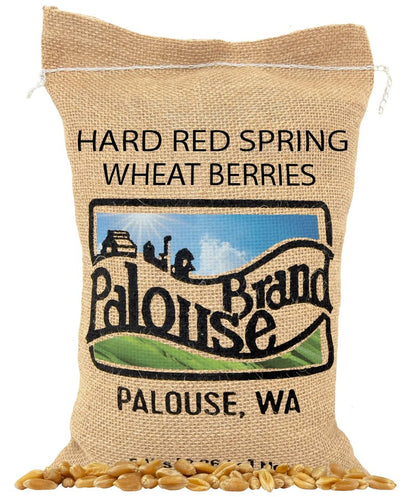 Palouse Brand Certified Glyphosate Residue Free Hard Red Spring Wheat Berries | 5 LBS | 100% Non-Irradiated | Certified Kosher Parve | USA Grown | Non-GMO Project Verified