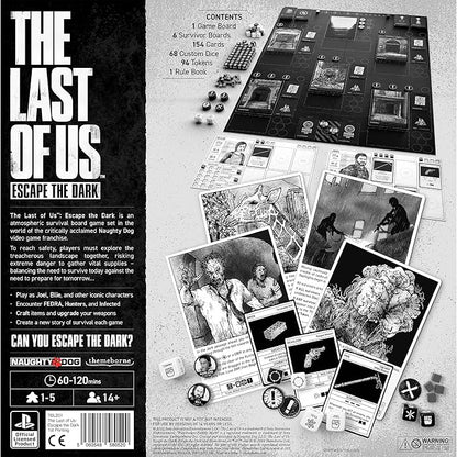 The Last of Us: Escape The Dark Board Game - Fantasy Horror Adventure Cooperative Gameplay Strategy Game for Adults Ages 14+ 1-5 Players 60-90 Min Playtime Made by Themeborne