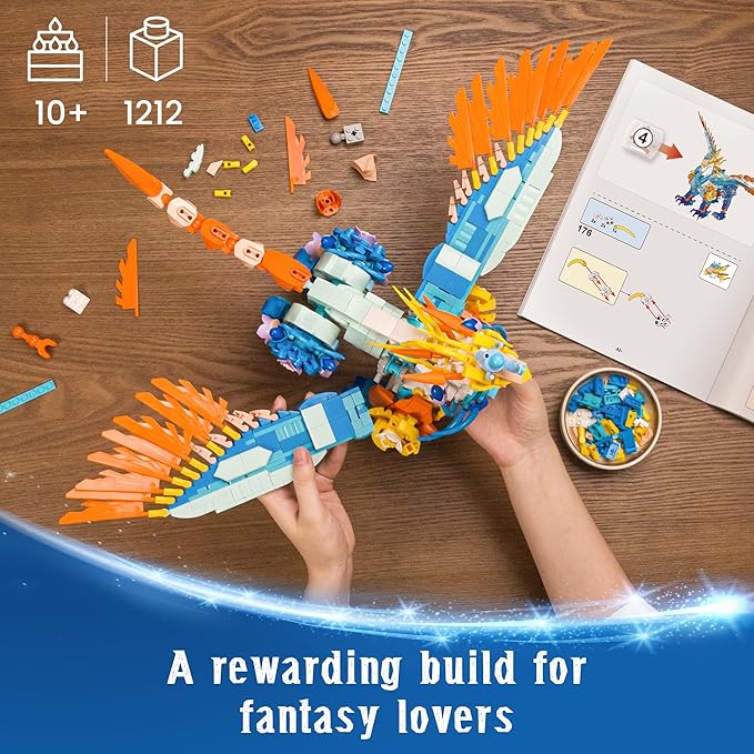 Sillbird Magical Creatures Building Set for Kids Age 10+ and Adults Buildable Flower Animal Toy for Home Decor Birthday Gift Idea for Boys Girls Teens and Adults (1212 Pieces)