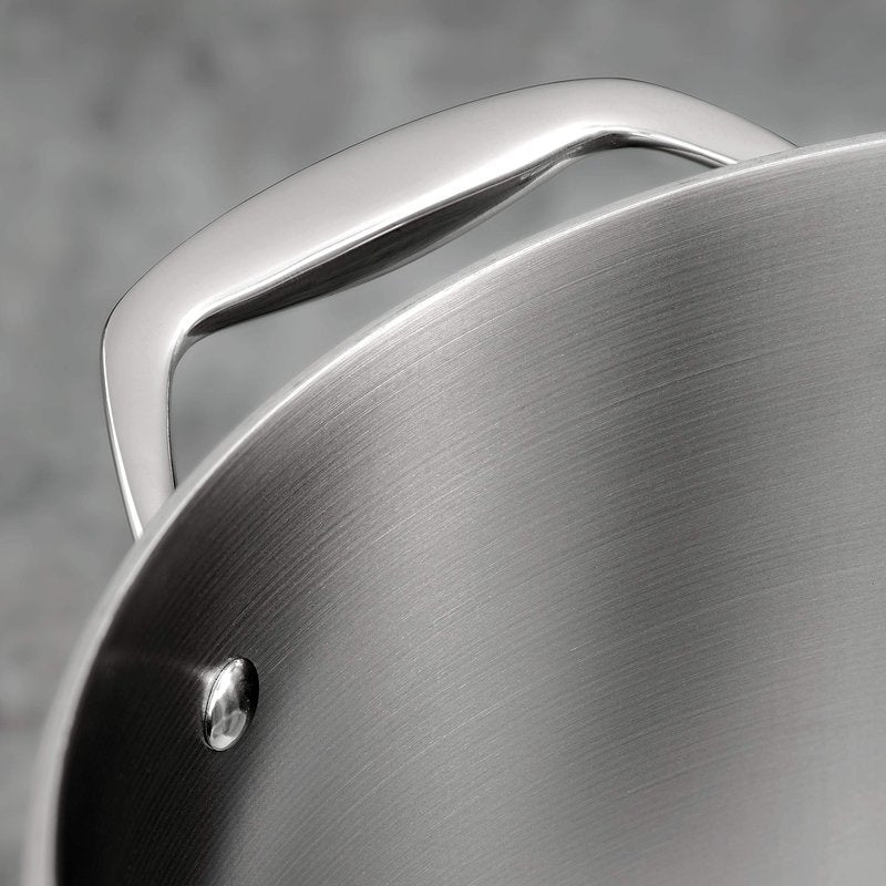 Tramontina Signature Tri-Ply Clad Stainless Steel 3-Quart Saute Pan with Lid, Induction-Ready Cooking Pan, Dishwasher-Safe, NSF-Certified, Made in Brazil