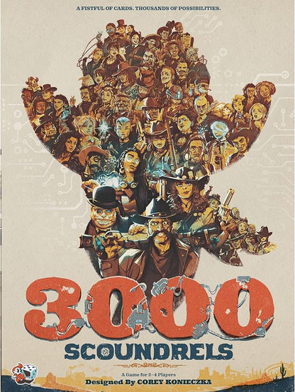 Unexpected Games 3000 Scoundrels Board Game - Wild West Strategy Game for 2-4 Players Ages 12+