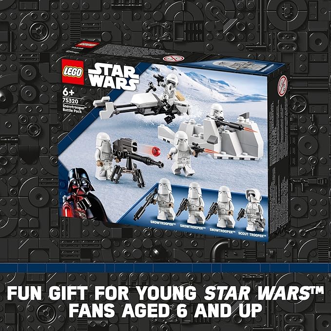 LEGO Star Wars Snowtrooper Battle Pack 75320 Set Building Toy with 4 Figures Blasters and Speeder Bike Gift Idea for Grandchildren Kids Boys and Girls Ages 6 and Up